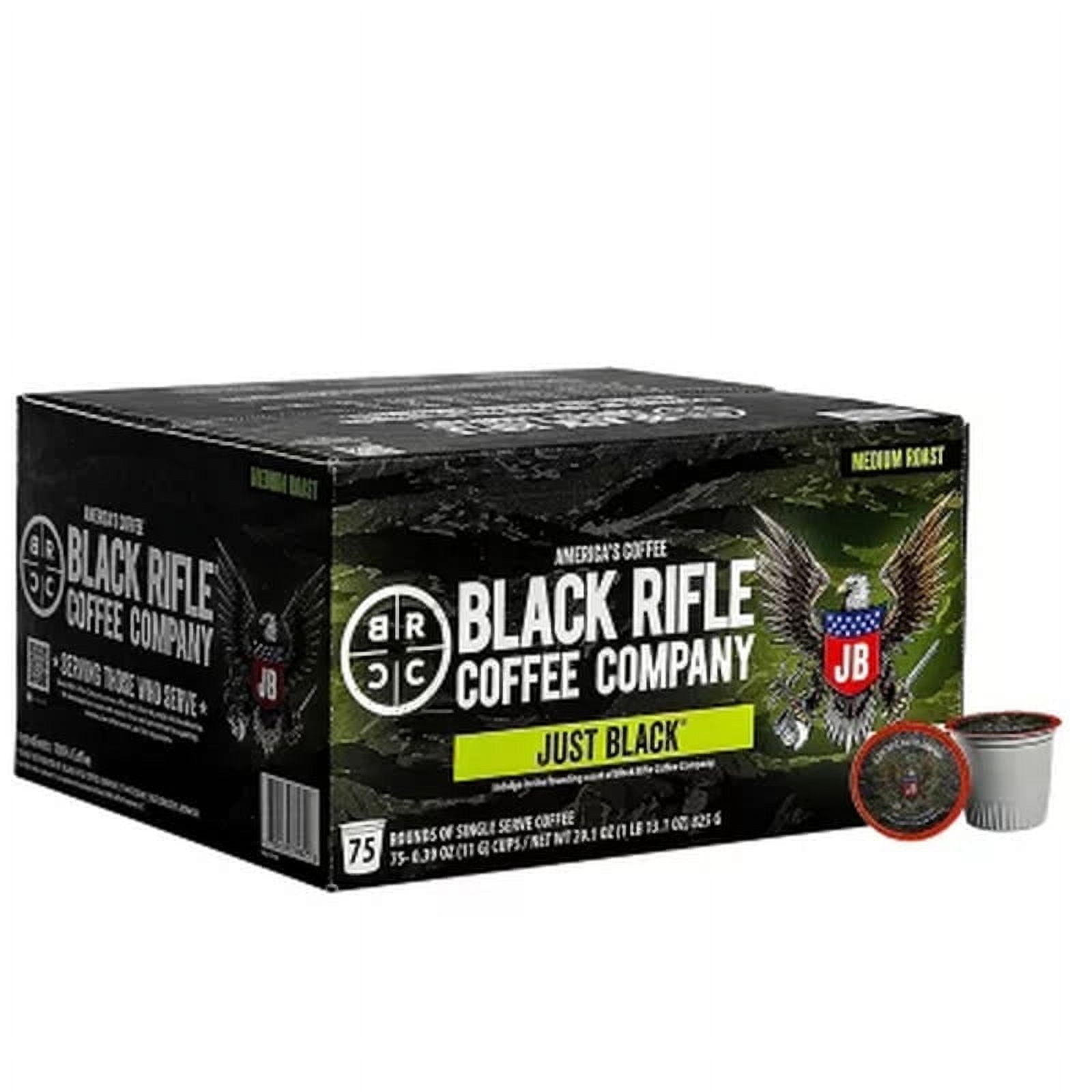 Black Rifle Coffee Company Just Black, Medium Roast K-Cup Coffee Pods 75 Ct.