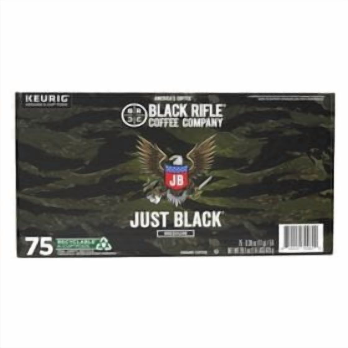 Black Rifle Coffee Company Just Black, Medium Roast K-Cup Coffee Pods 75  count..pack of 2 - Walmart.com
