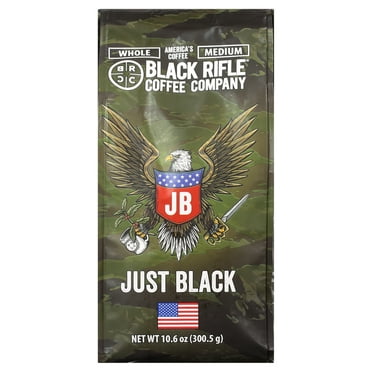 Black Rifle Coffee Company Just Black Whole Bean Coffee, Medium Roast, 10.6 oz