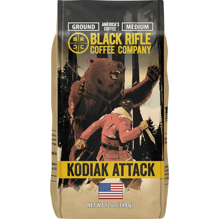 Black Rifle Coffee Company Kodiak Attack, Medium Roast, Ground Coffee, 12 oz