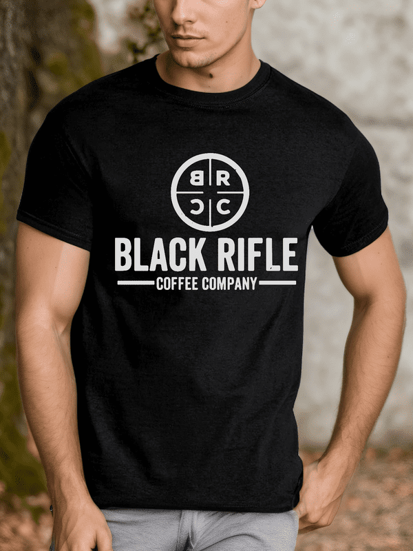 Black Rifle Coffee Company Logo T-Shirt Made in USA Size S-5XL