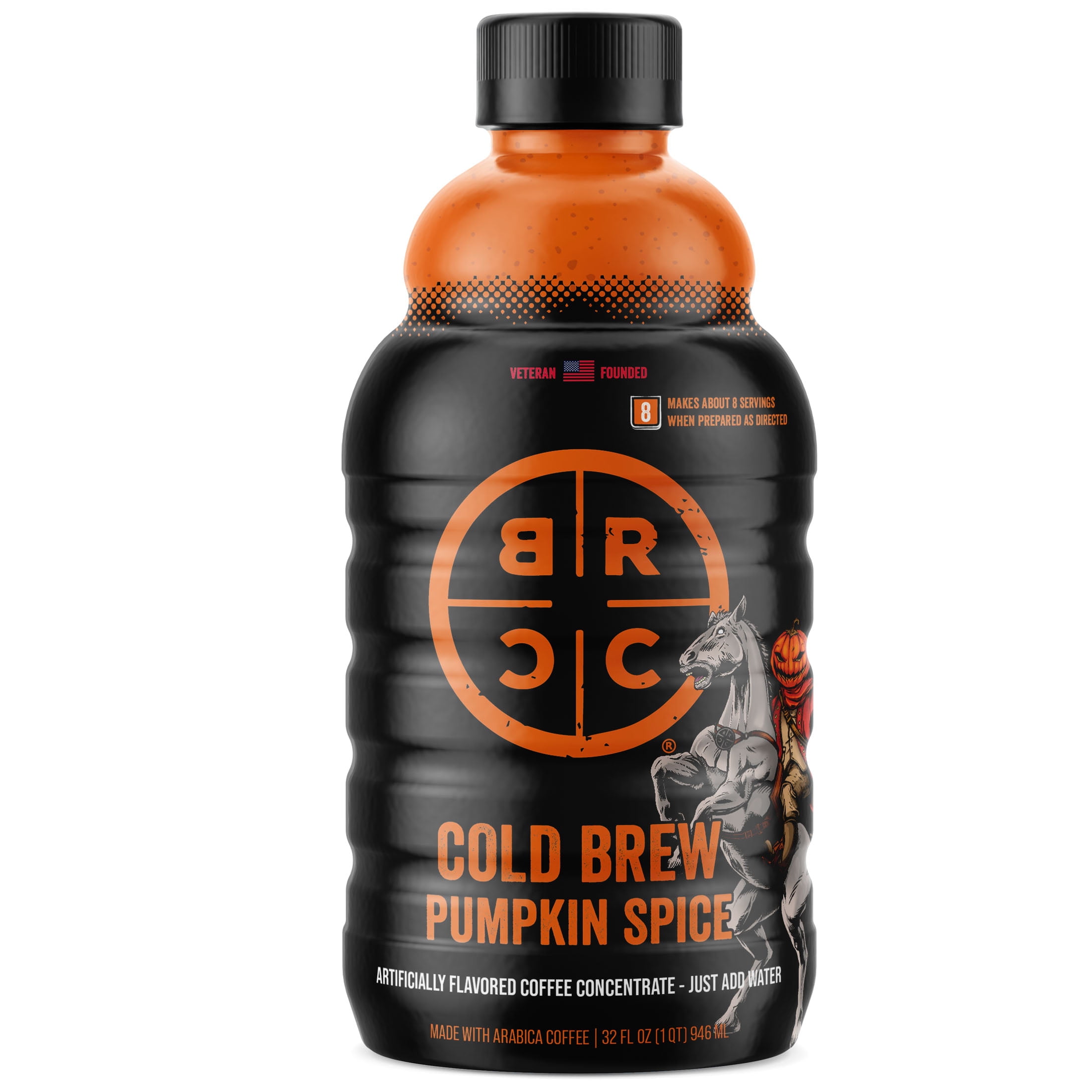 Black Rifle Coffee Company Pumpkin Spice Cold Brew Coffee Concentrate Drink for Instant Energy, 32 oz