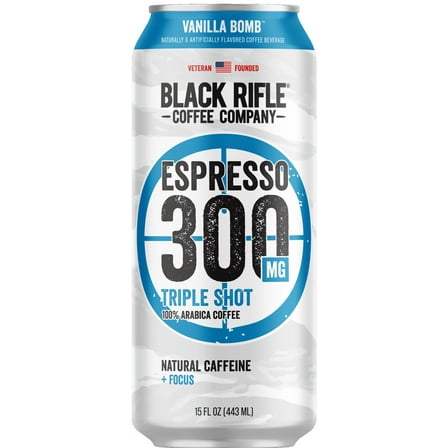 Black Rifle Coffee Company Ready to Drink Iced Espresso, Vanilla Bomb, 15oz, Can