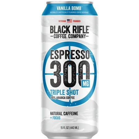 Black Rifle Coffee Company Ready to Drink Iced Espresso, Vanilla Bomb, 15oz, Can