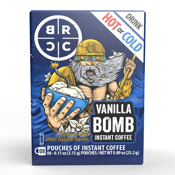 Black Rifle Coffee Company Vanilla Bomb Instant Coffee Packets, Medium Roast, 8 Ct