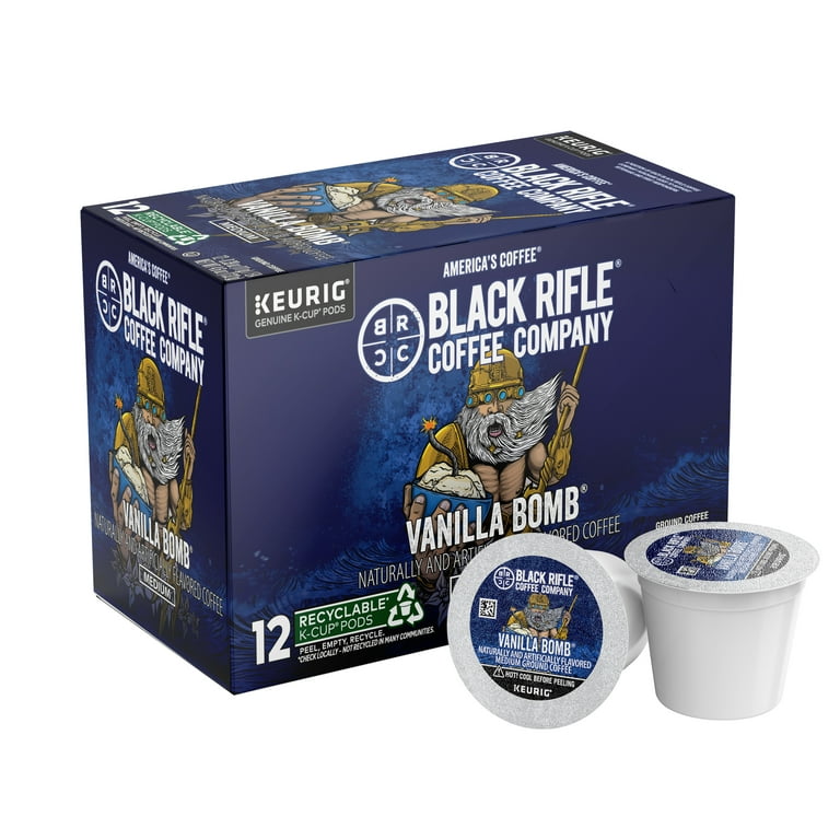 Black Rifle Coffee Company Vanilla K Cups Pods, Medium Roast, 12
