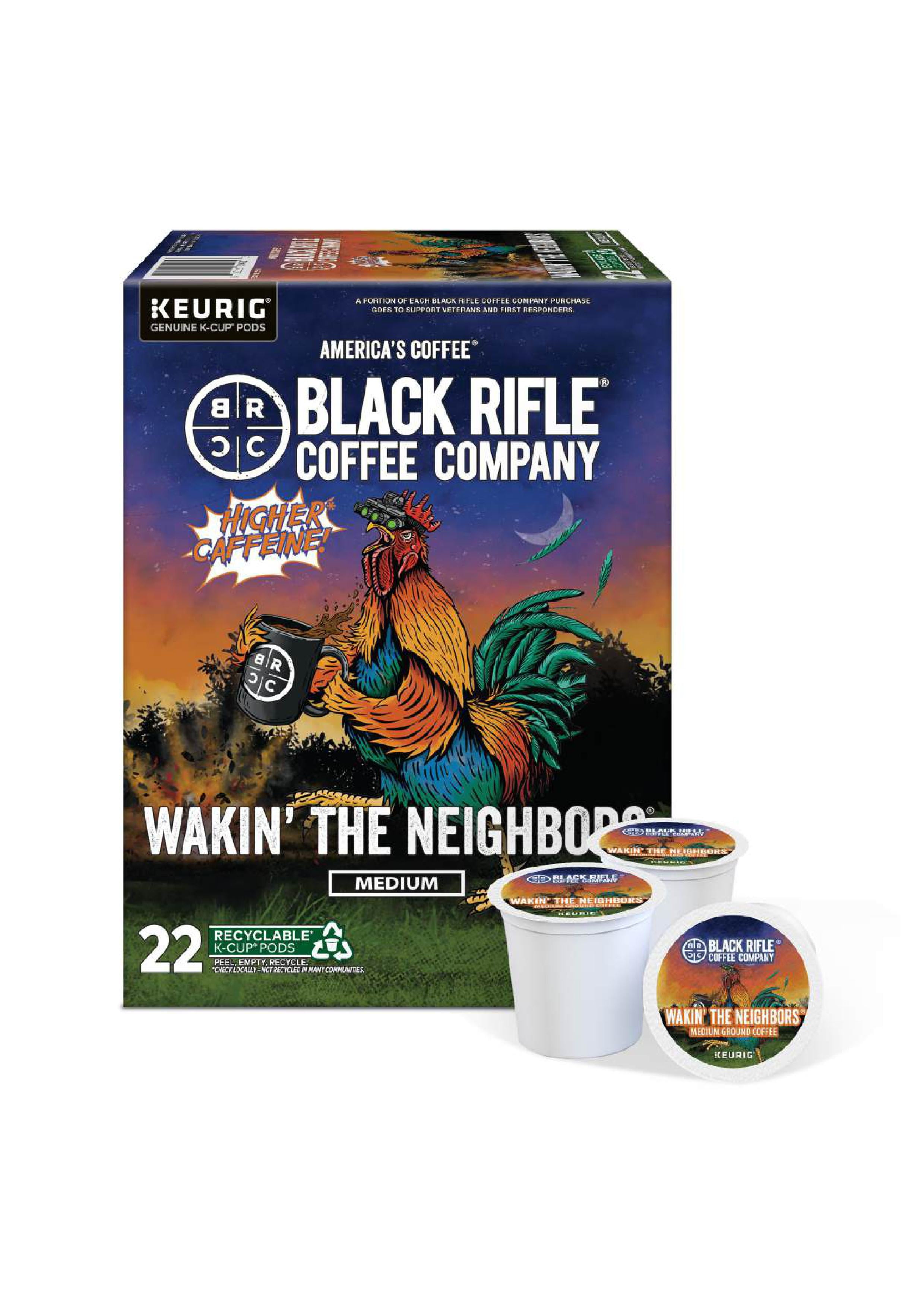 Black Rifle Coffee Company High Caffeine K Cups Pods, Medium