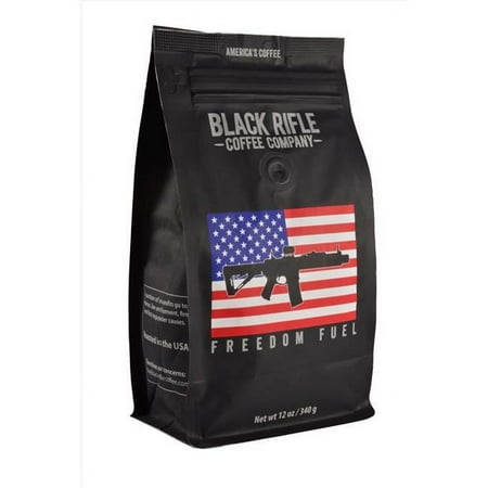 Black Rifle Coffee Company Freedom Fuel, 12oz Bag, Ground Coffee Dark Roast - Roasted Blend Made from Arabica Beans - Colombian & Brazilian Beans - Veteran Founded & American Made