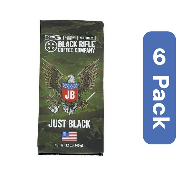 Black Rifle Coffee Ground Just Black Medium 12 oz (Pack Of 6)
