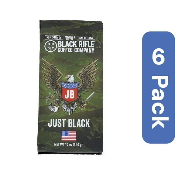 Black Rifle Coffee Ground Just Black Medium 12 oz (Pack Of 6)