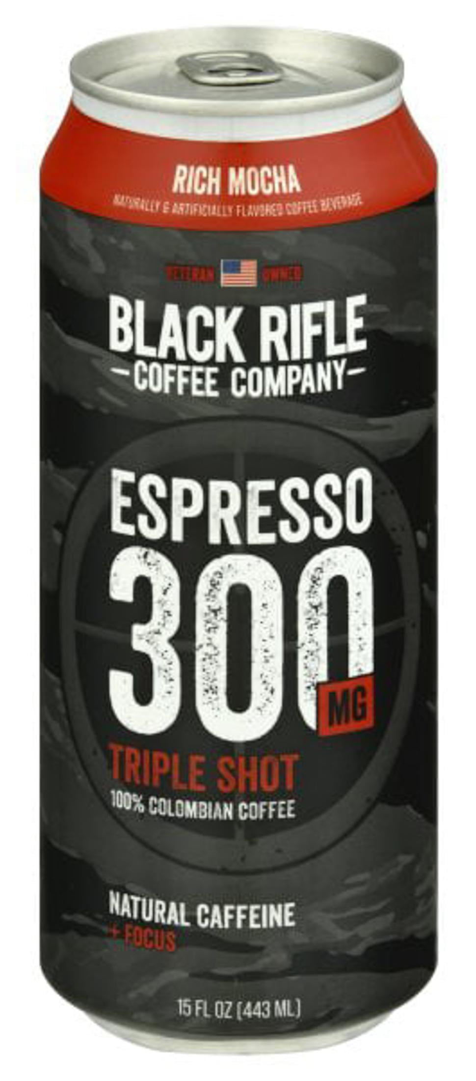 Black Rifle Coffee Iced Espresso Triple Shot, Rich Mocha, 15oz, Can