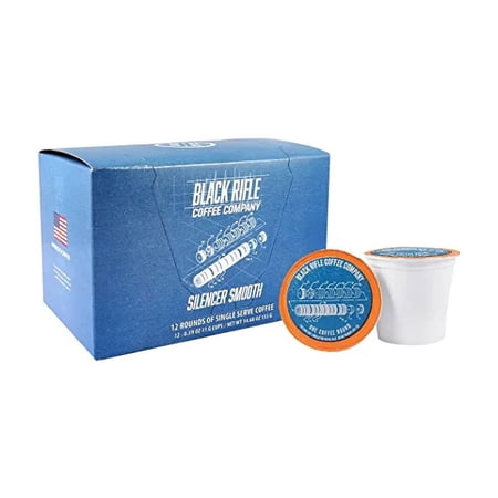 Black Rifle Coffee Silencer Smooth (Light Roast Coffee Pods, 50 Count) Single Serve Coffee Pods, 100% Colombian Excelso Beans With a Smooth Finish, Helps Support Veterans and First Responders
