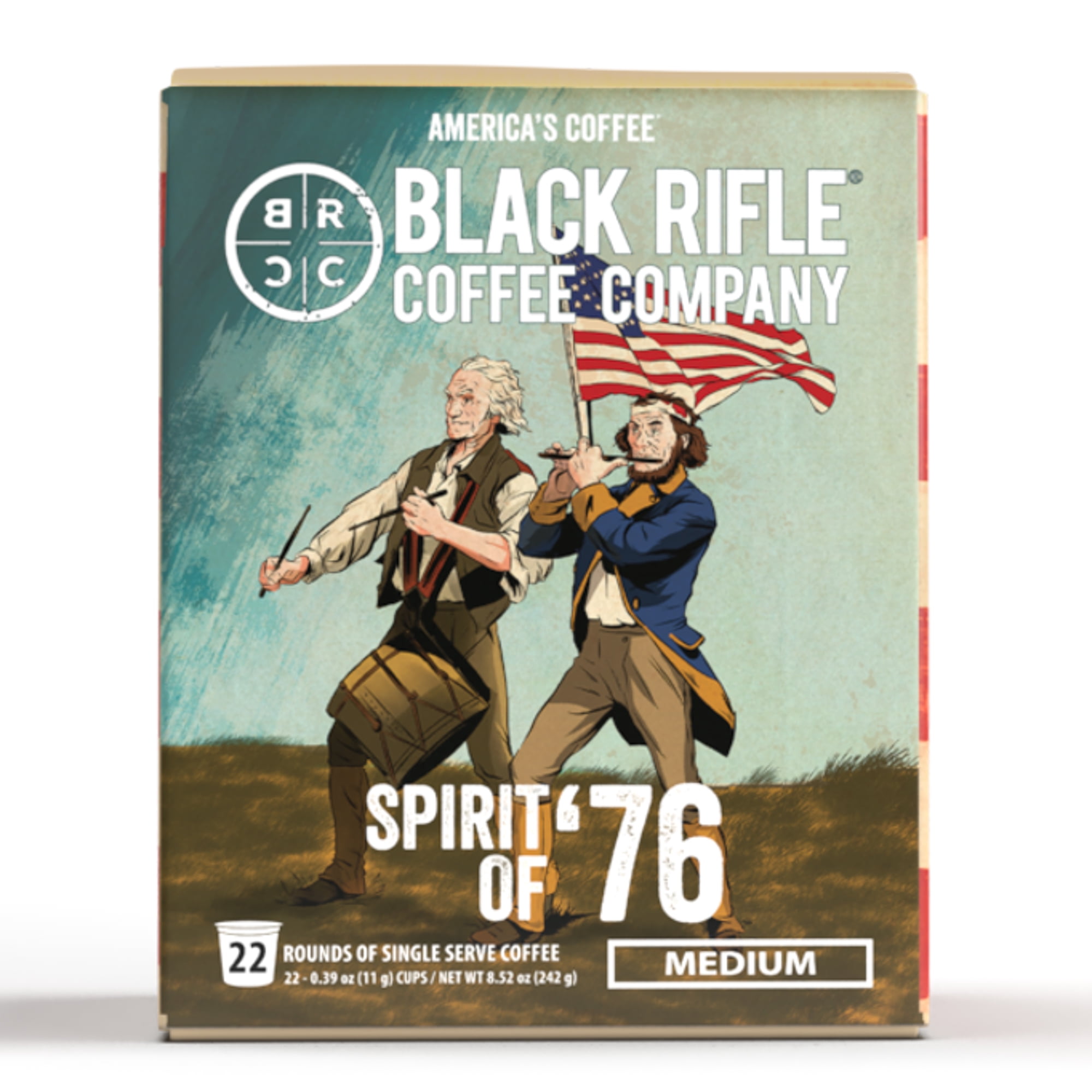 Black Rifle Coffee Spirit of '76 KCup Pods, Medium Roast, 22 Ct