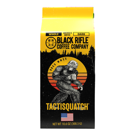 Black Rifle Coffee Tactisquatch, Dark Roast, Whole Bean Coffee, 10.6oz