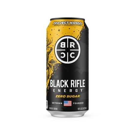 Black Rifle Energy Project Mango Zero Sugar Energy Drink, 200mg Caffeine, 16 fl oz