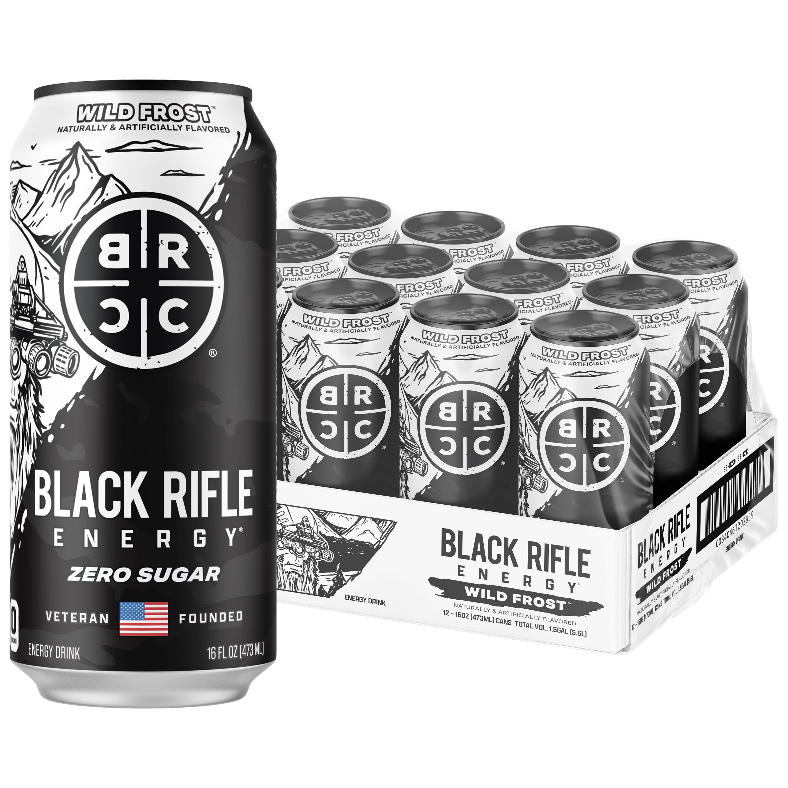Black Rifle Energy Wild Frost Zero Sugar Energy Drink, 200mg