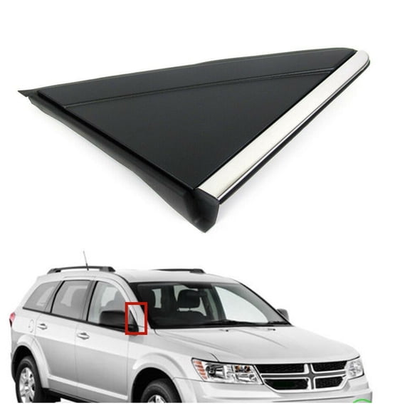 Black Right Side Mirror Triangle Corner Pillar Trim for Chrysler Town and Country 08-16