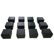 MARIMOR JEWELRY Black Ring Gift Box with Foam and Velvet Insert Wholesale Pack of (12)