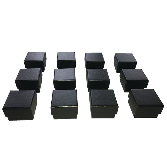 Black Ring Gift Box with Foam and Velvet Insert Wholesale Pack of (12)