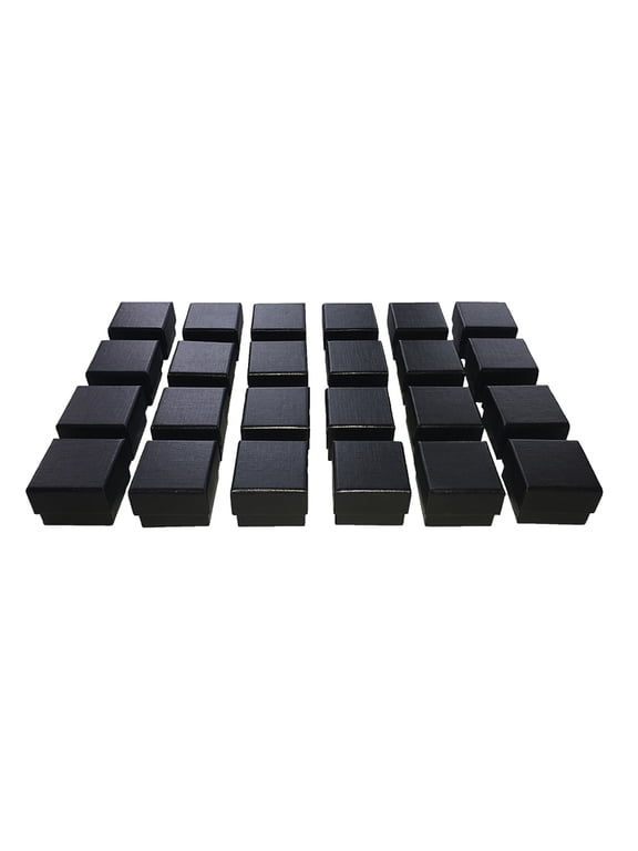Black Ring Gift Box with Foam and Velvet Insert Wholesale Pack of (24)