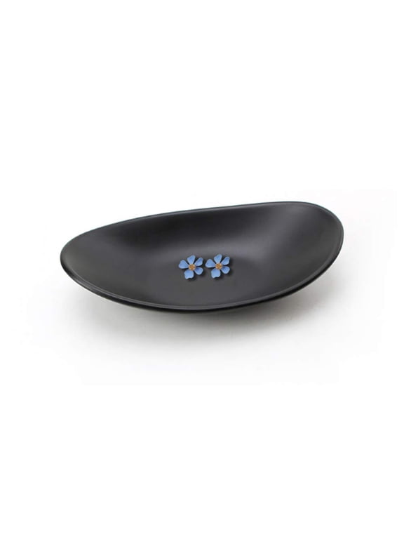 Black Ring Jewellery Tray Organiser Tray, Dresser Decor Key Flat Jewellery Bowl Decorative Oval Dish