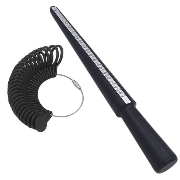 Black Ring Size Stick Mandrel Gauge, Ukus Measuring Tool With 0-13 Sizer, By Meiiso, Large Inventory!