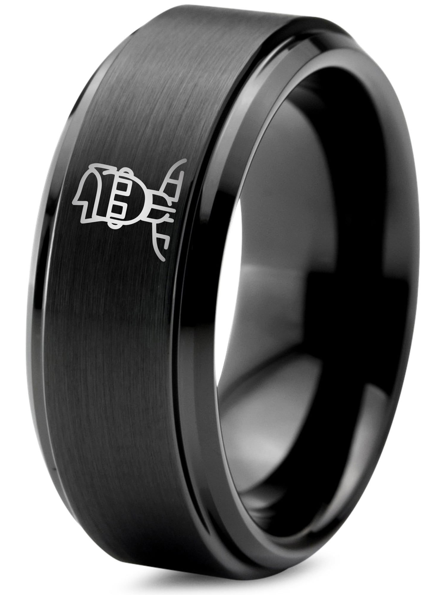 Black Rings Women Gamer Tungsten Gifts for Girlfriend Gift Mother — free download