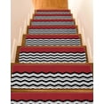thumbnail image 1 of Black Ripple Stair Treads Non Slip for Steps Black Striped Simple 7 Pcs Reusable Adhesive Stair Runner Mats for Dogs Elders Carpet Treads Rugs for Staircase 8x30 In, 1 of 7
