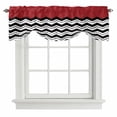 Black Ripple Tie Up Valance Curtains Black Striped Simple Adjustable ...