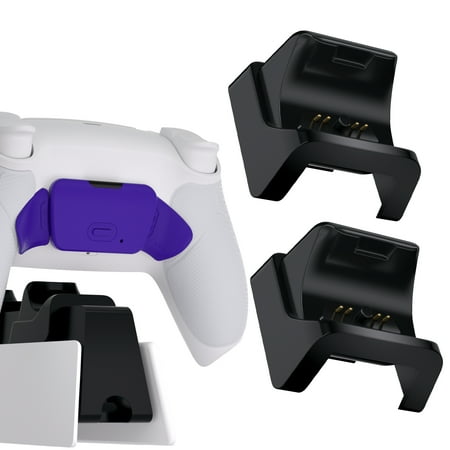 Black RiseDock Kit Extension Stand eXtremeRate Rise & RISE4 Remap Kit, Redesigned Charging Station Extenders for PS5 Controller Charging Dock