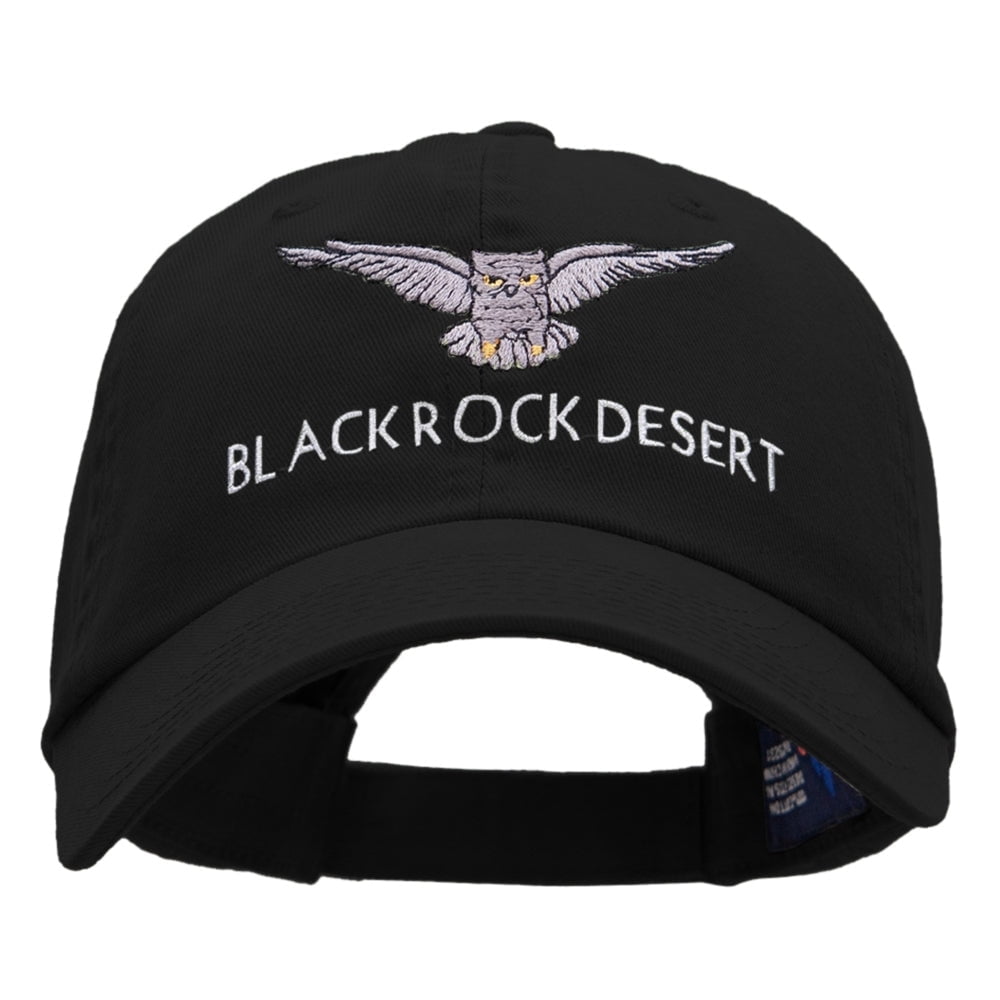 Black Rock Owl Embroidered Cotton Twill Cap - Black OSFM - Walmart.com