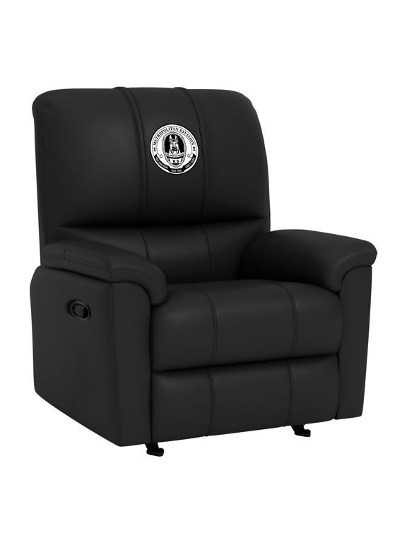 Black Rocker Recliner with LAPD K9 Alternate, Premium Upholstery, Reclining Backrest, Plush Cushioning, Footrest Included, Durable Construction, for Home Theater