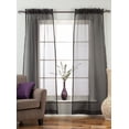 thumbnail image 1 of Black - Rod Pocket Sheer Tissue Cafe Curtain Panel Drape  - 43W x 36L - Piece, 1 of 2