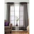 thumbnail image 1 of Black - Rod Pocket Sheer Tissue Curtain Panel Drape  - 60W x 120L - Piece, 1 of 2
