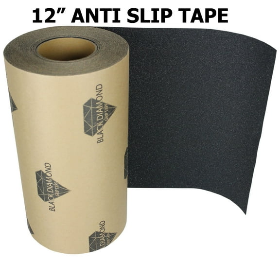 Black Roll Safety Non-Skid Tape Anti-Slip Sticker Grip Safe Grit, 12" x 50"
