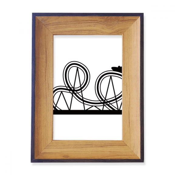 Black Roller Coaster Amusement Park Outline Photo Frame Exhibition Display Art Desktop Painting