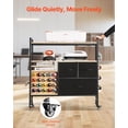 thumbnail image 1 of Black Rolling Craft Table with 20 Vinyl Organizers & 3 Storage Drawers, 1 of 11