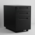 Black Rolling File Drawer File with Lock & Wheels
