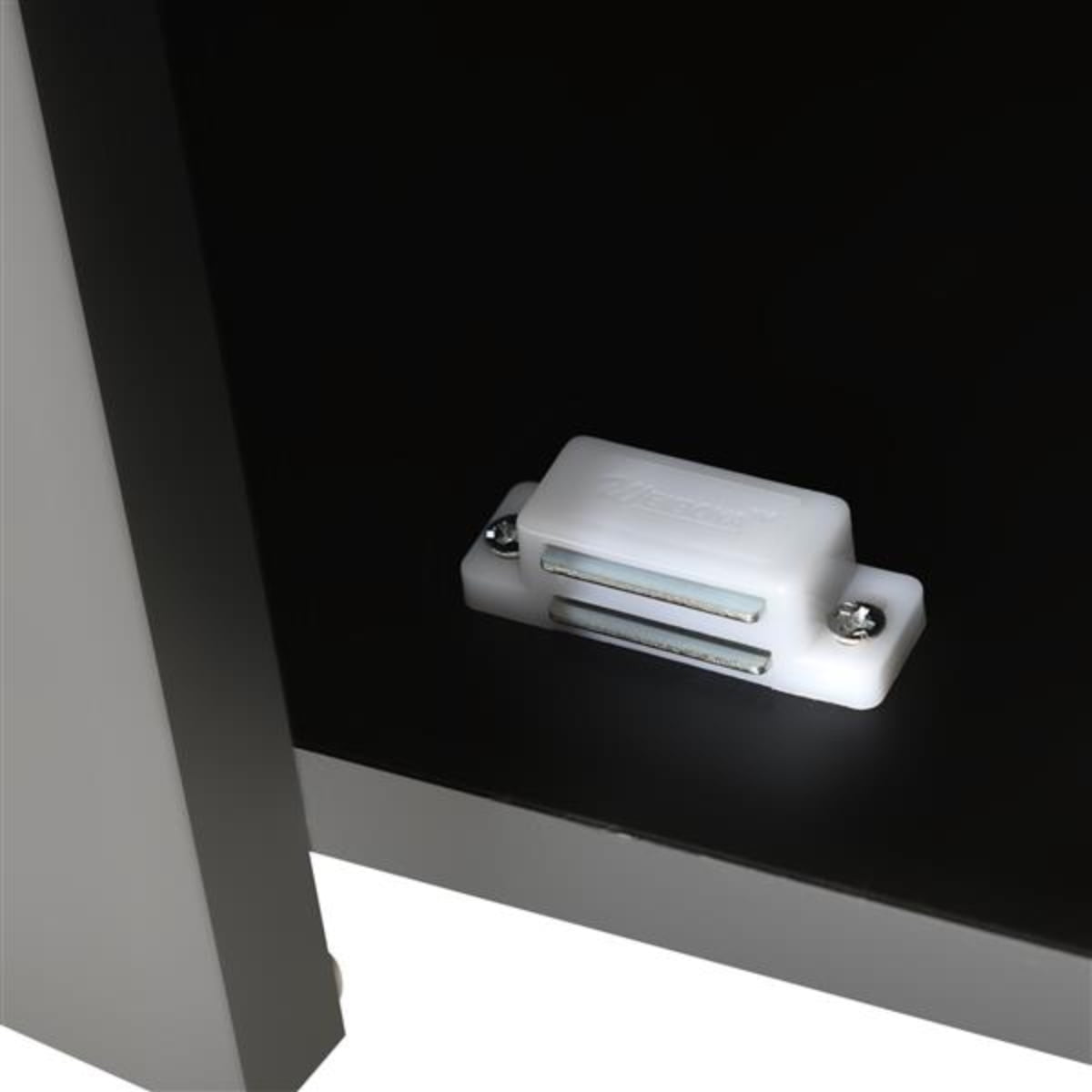 Black Rolling Kitchen Island with Locking Wheels Solid Wood Top and