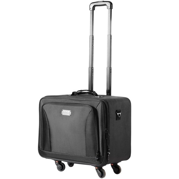 Black Rolling Makeup Train Case: 3 Tiers, Large Storage, Wheels, Carry Handle, Shoulder Strap, Waterproof Oxford, Professional Makeup Organizer and Carrier