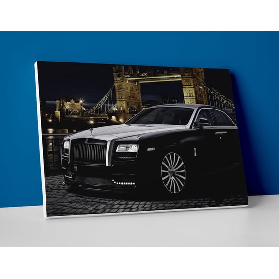 Black Rolls Royce Phantom Poster or Canvas Wall Art