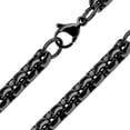 thumbnail image 1 of Black Rolo Chain Stainless Steel Round Box Necklace 3mm, 1 of 2