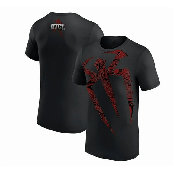 Black Roman Reigns OTC 1 Tribal Logo T-Shirt,Black Color,Size 3XL