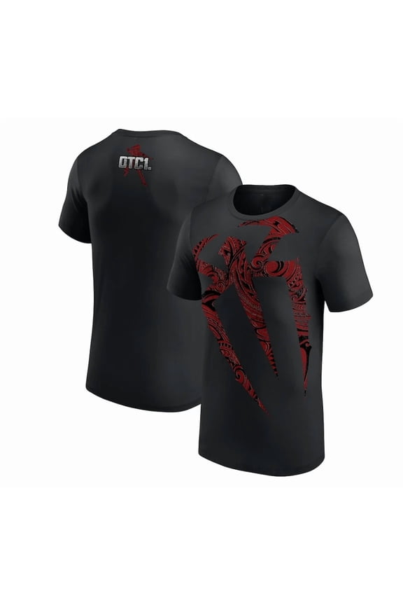 Black Roman Reigns OTC 1 Tribal Logo T-Shirt,Black Color,Size L