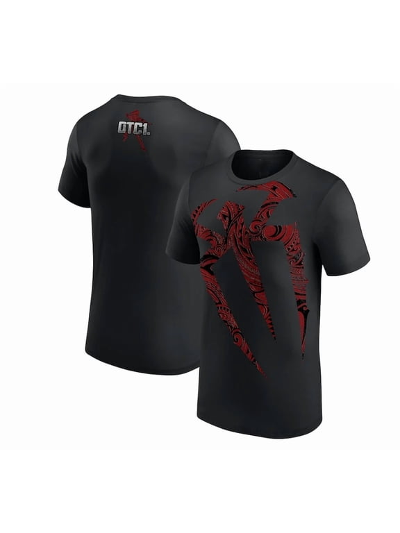 Black Roman Reigns OTC 1 Tribal Logo T-Shirt