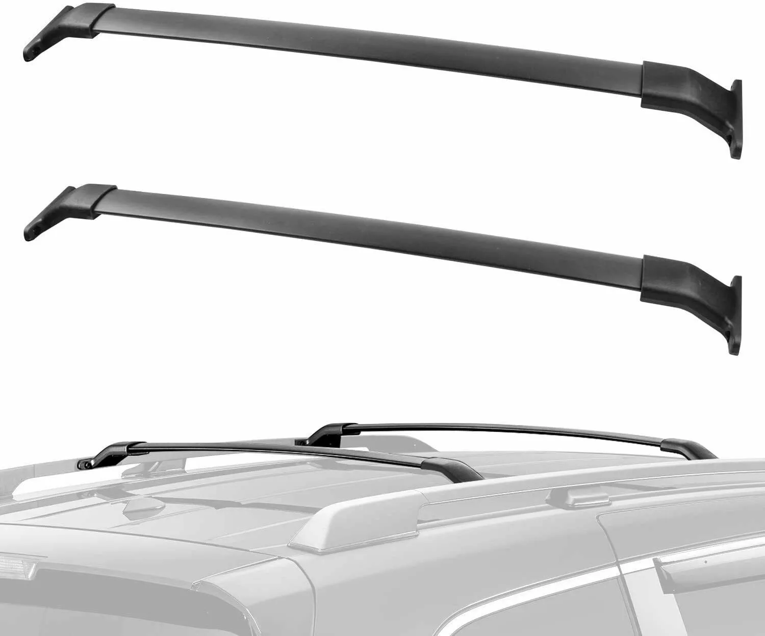 MOSTPLUS Roof Rack Luggage Carrier Crossbars Set for 2011-2017 Honda Odyssey w/ Side Rail