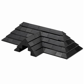 Black Roof Tiles Pack Brick Pack Building Block Brick Assembles Particles for House Design Toys