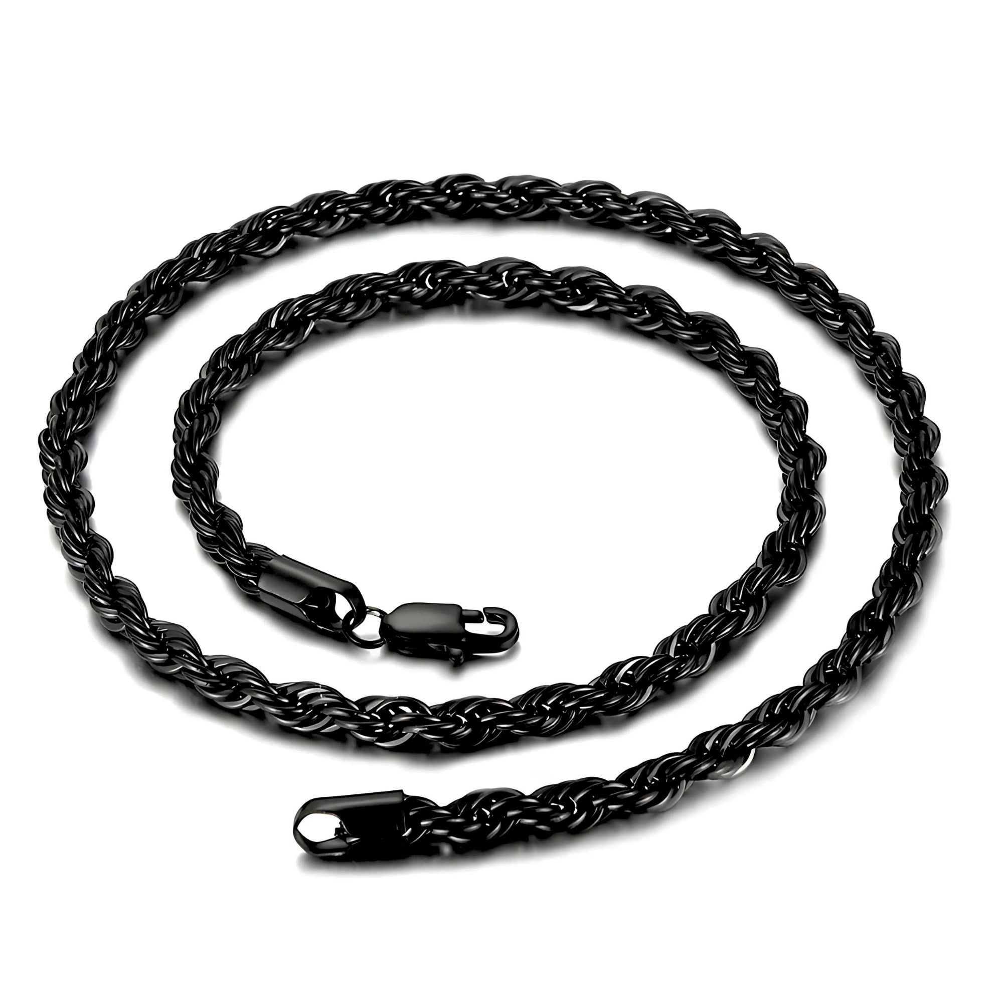 Long Chain Rope Black Rope Chain For Women or Men 20
