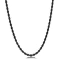 thumbnail image 1 of Black Rope Chain for Men, Stainless Steel Necklace for Men and Women, Rope Chain18-28 Inches, 1 of 17