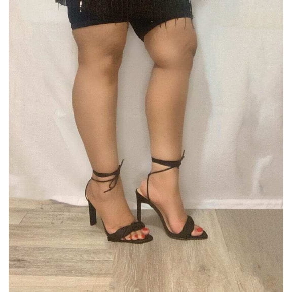 Black Rope Twist Heels